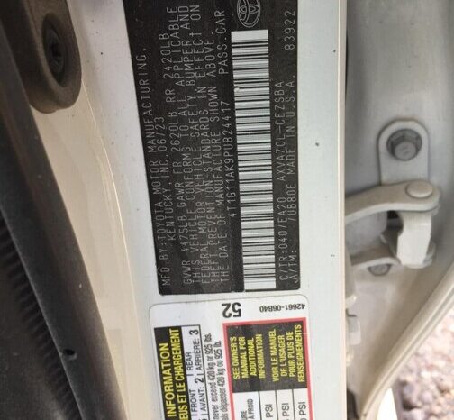 
								Salvaged Cars 2023 Toyota Camry full									
